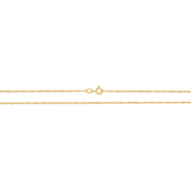 9K Yellow Gold Singapore Chain