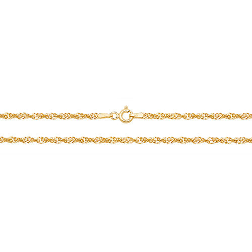 9K Yellow Gold Singapore Chain