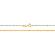 9K Yellow Gold Single Link Wheat Chain