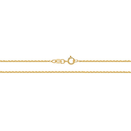 9K Yellow Gold Single Link Wheat Chain