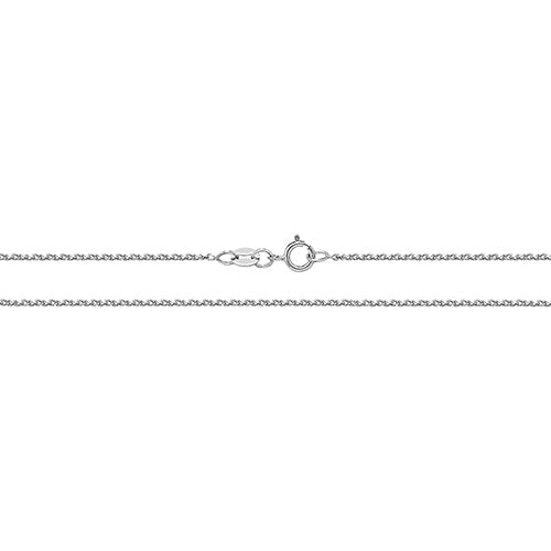 9K White Gold Single Link Wheat Chain | Charmé