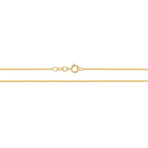 9K Yellow Gold Single Link Wheat Chain