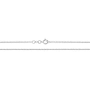 9K White Gold Single Link Wheat Chain | Charmé