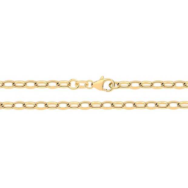 9K Yellow Gold Dia Cut Belcher Hollow Chain | Charmé