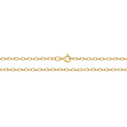 9K Yellow Gold Faceted Belcher Chain | Charme