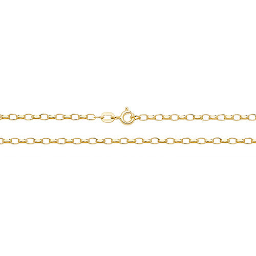 9K Yellow Gold Faceted Belcher Chain | Charme