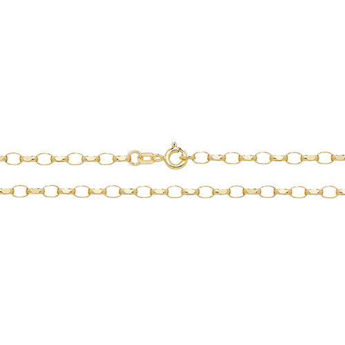 9K Yellow Gold Faceted Belcher Chain | Charme