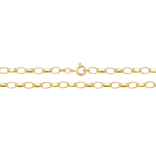 9K Yellow Gold Faceted Belcher Chain | Charmé