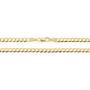 9K Yellow Gold Flt Bvld Curb Chain | Charmé