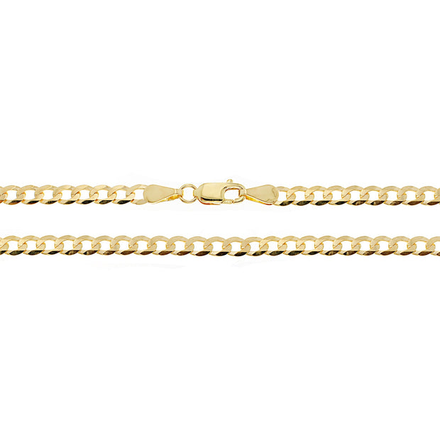 9K Yellow Gold Flt Bvld Curb Chain | Charmé