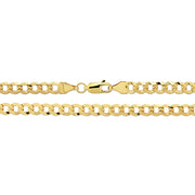 9K Yellow Gold Flt Bvld Curb Chain | Charmé