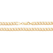 9K Yellow Gold Flt Bvld Curb Chain | Charmé