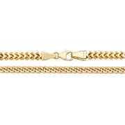 9K Yellow Gold Square Franco Chain