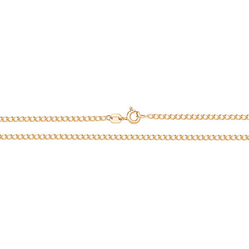 9K Yellow Gold Flat Curb Chain | Charmé