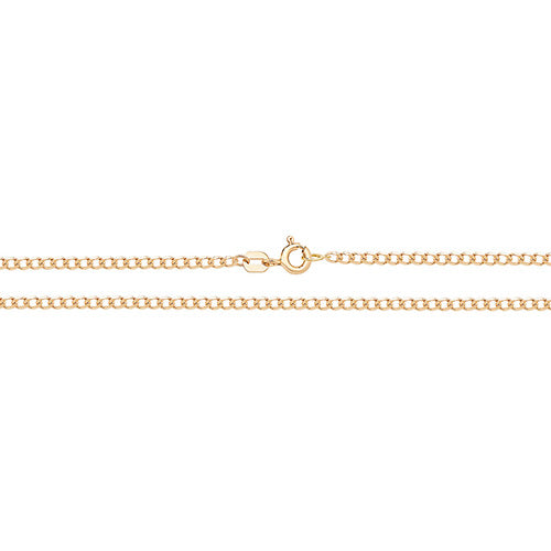 9K Yellow Gold Flat Curb Chain