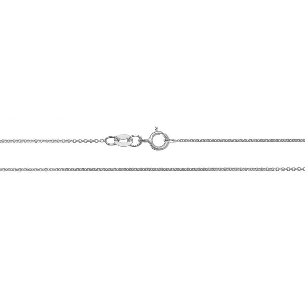 18K White Gold Cable Chain | Charmé