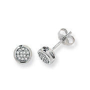 Diamond Earring in 9K White Gold