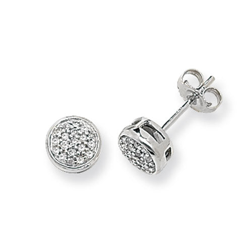 Diamond Earring in 9K White Gold