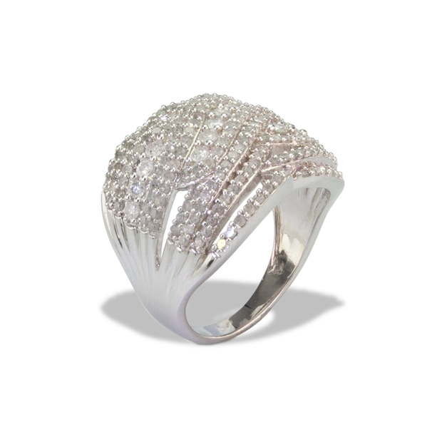 Diamond Ring in Sterl.Silver 0.11ct