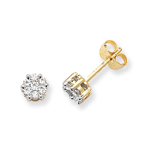 Diamond Earring in 9K Gold