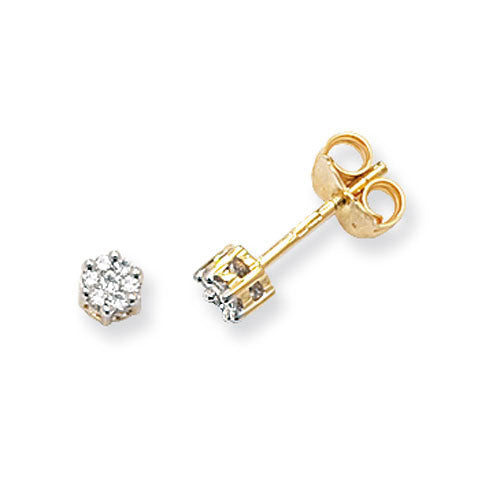 Diamond Earring in 9K Gold