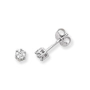 Diamond Earring in 9K White Gold