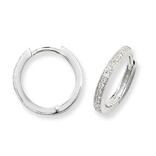 Diamond Earring in 9K White Gold