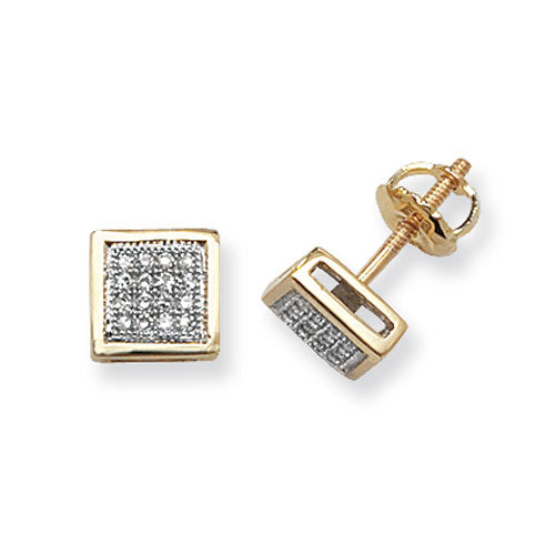 Diamond Earring in 9K Gold