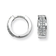 Diamond Earring in 9K White Gold