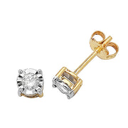 Diamond Earring in 9K Gold