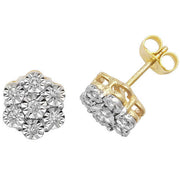 Diamond Earring in 9K Gold