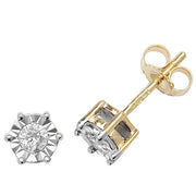 Diamond Earring in 9K Gold