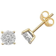 Diamond Earring in 9K Gold