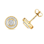 Diamond Earring in 9K Gold