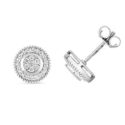 Diamond Earring in 9K White Gold