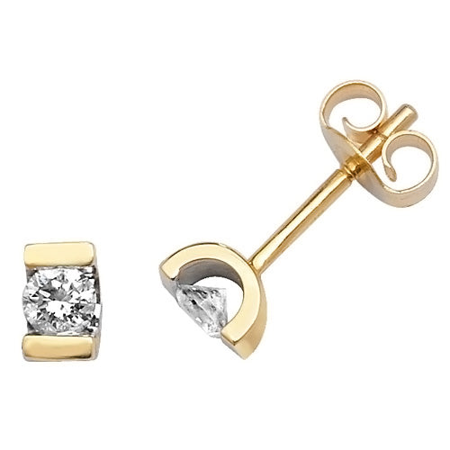 Diamond Earring in 9K Gold