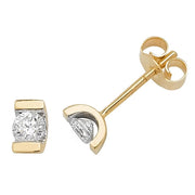 Diamond Earring in 9K Gold