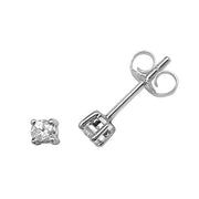 Diamond Earring in 9K White Gold