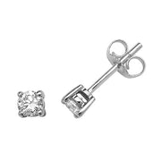 Diamond Earring in 9K White Gold