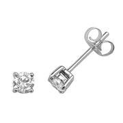 Diamond Earring in 9K White Gold