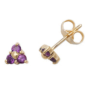 Amethyst Earring in 9K Gold