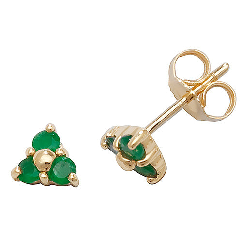 Emerald Earring in 9K Gold