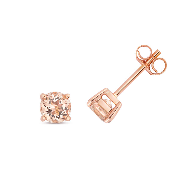 Morganite Earring in 9K Rose Gold