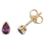 Amethyst Earring in 9K Gold