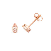 Morganite Earring in 9K Rose Gold