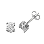 Diamond Earring in 9K White Gold