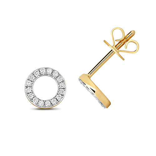 Diamond Earring in 9K Gold