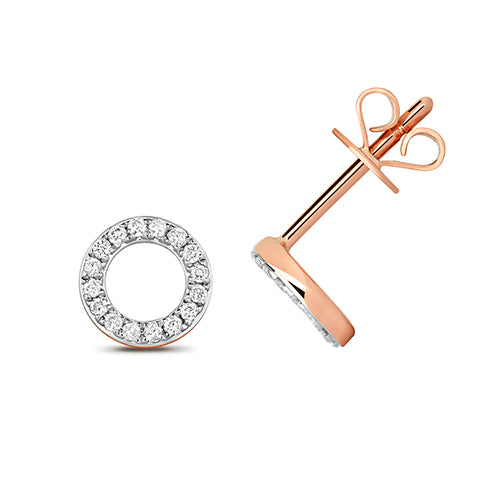 Diamond Earring in 9K Rose Gold