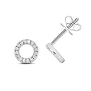 Diamond Earring in 9K White Gold