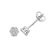 Diamond Earring in 9K White Gold